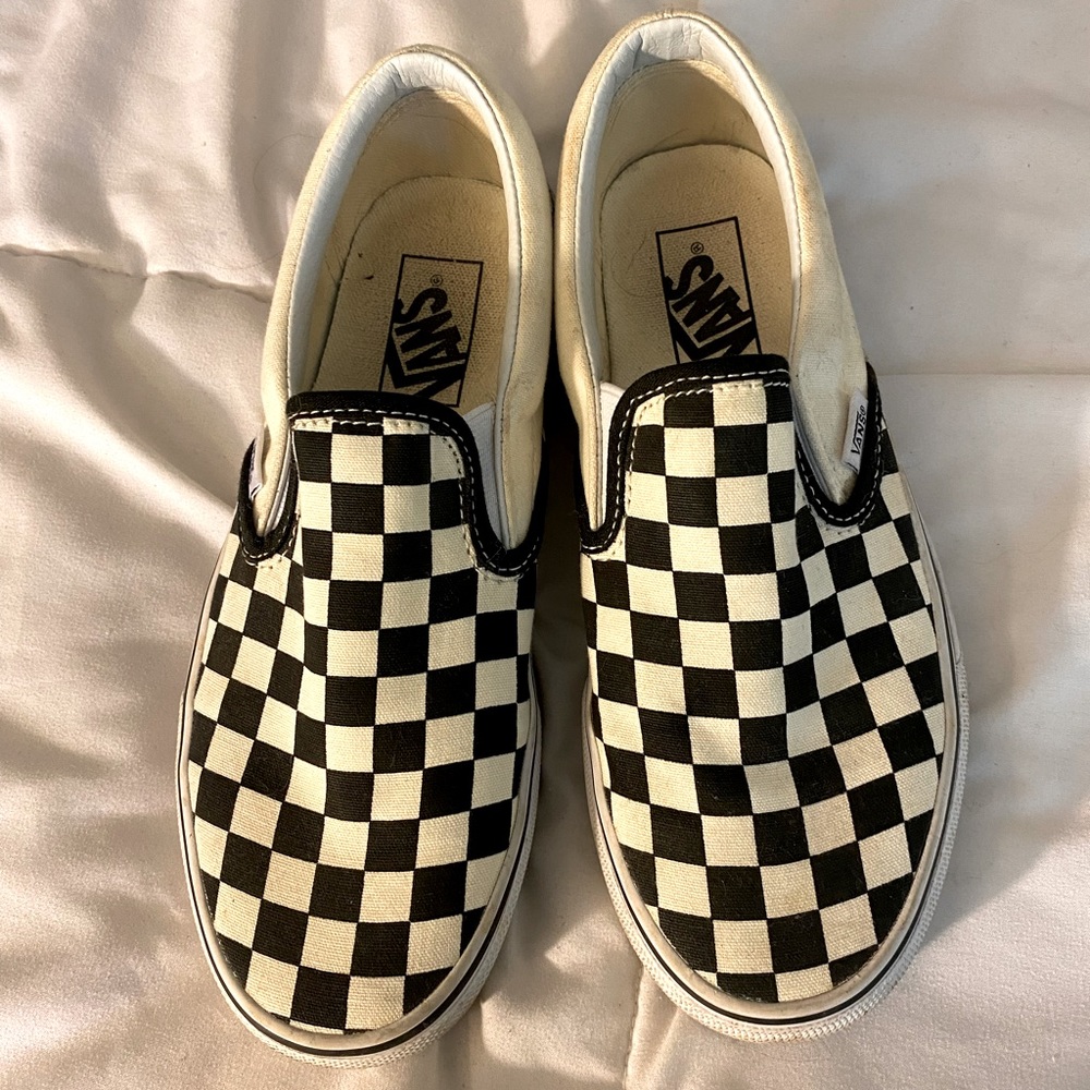 Vans slip ons - checkered black and white